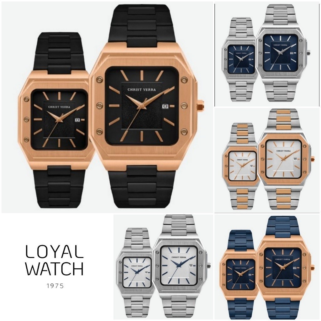 [CLEARANCE SALE] Jam Tangan Christ Verra Pria Wanita Couple CV 922289G Stainless Steel Original Gara
