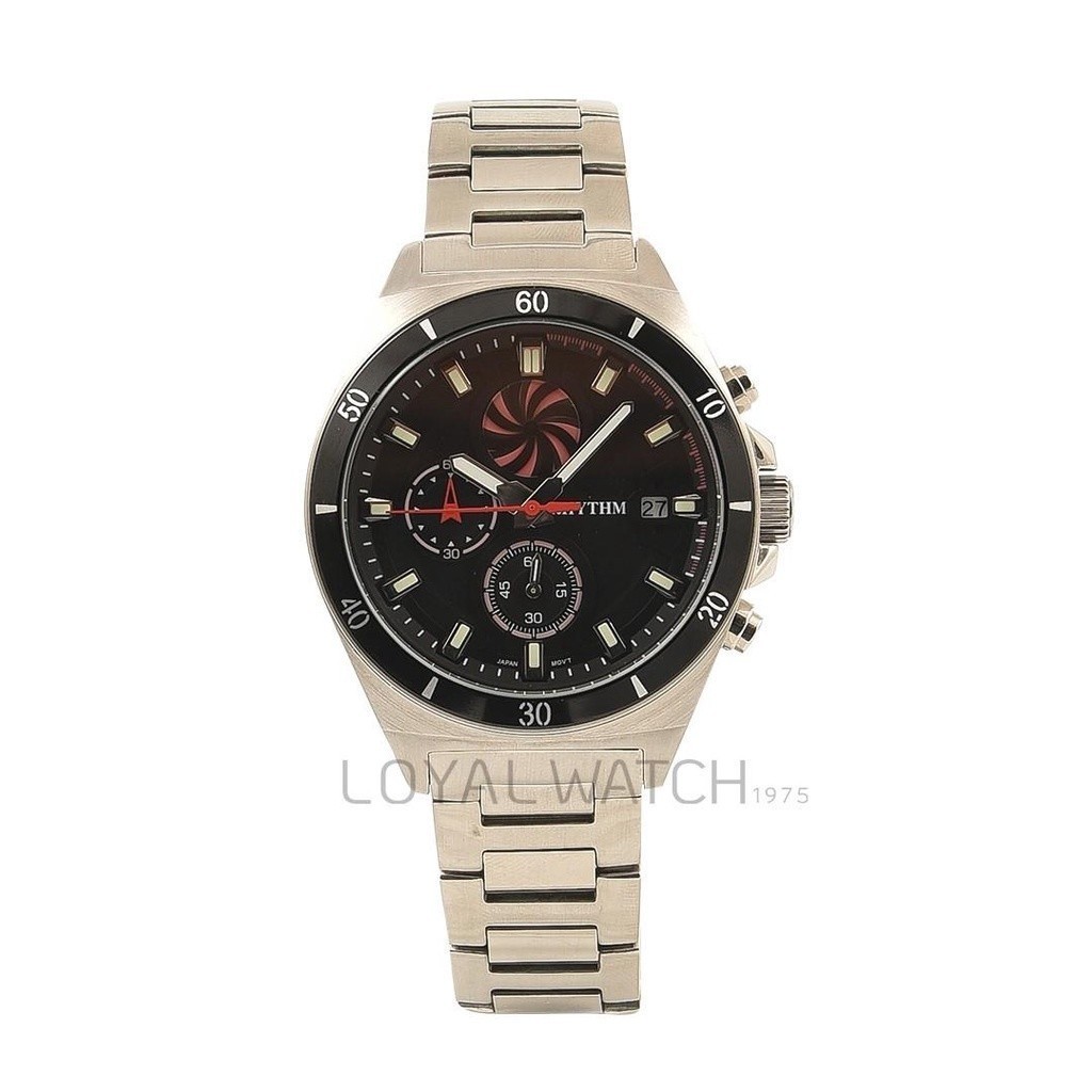 [CLEARANCE SALE] Jam Tangan Rhythm S1404S02 Pria Silver Original Garansi Resmi