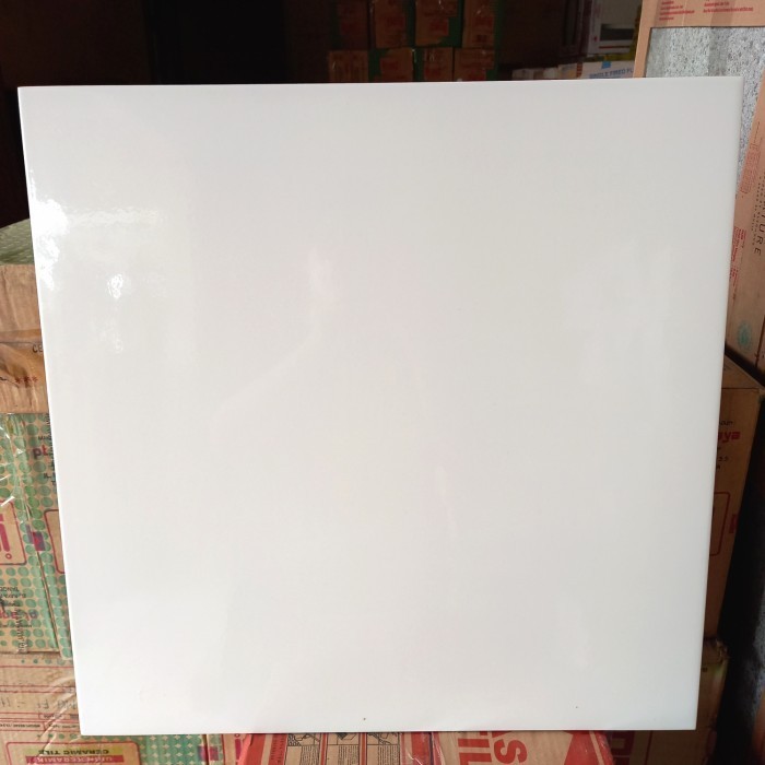 Keramik Lantai 50X50-Keramik Dinding 50X50 Glossy Putih Polos Kw 1