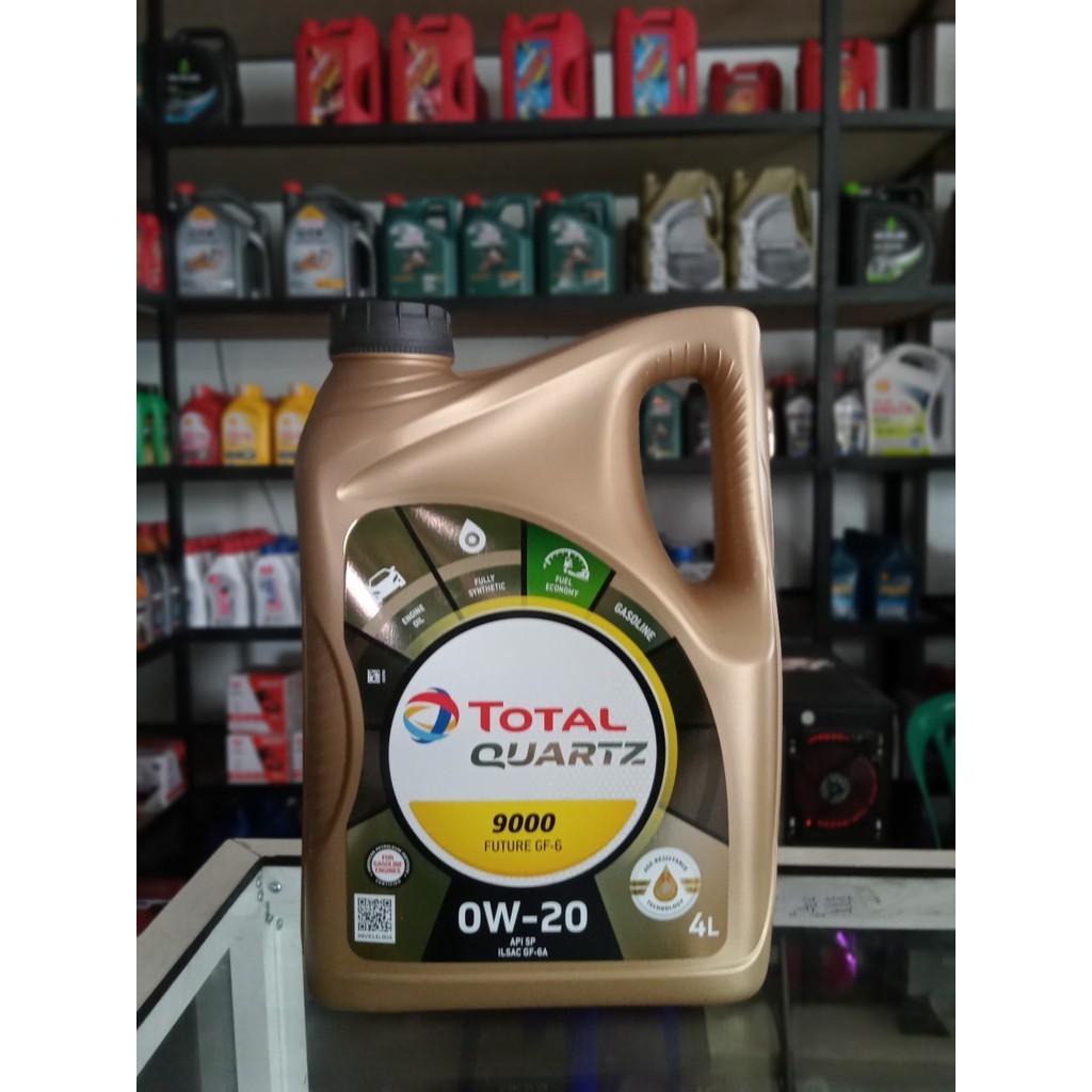 Oli Mesin Mobil TOTAL Quartz 9000 0w20 0-20 4 Ltr Full Synt API SP