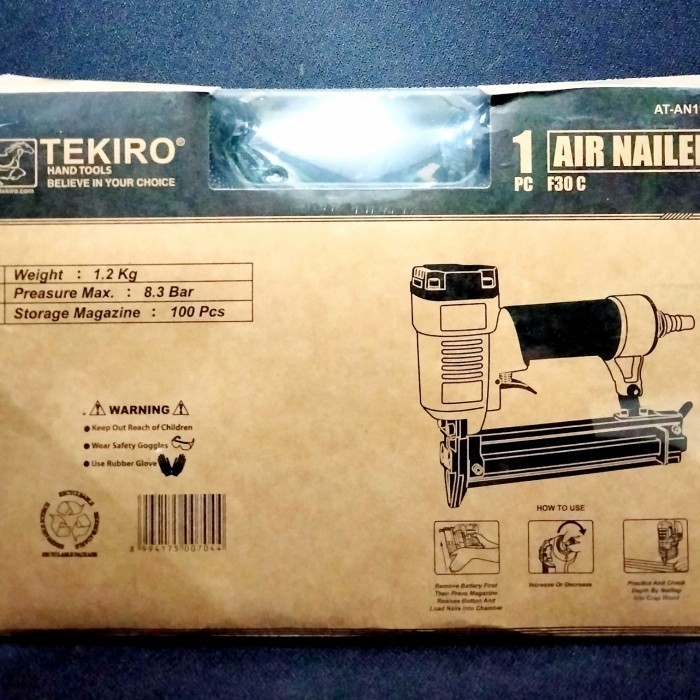 tekiro air nailer F30 mesin paku tembak angin