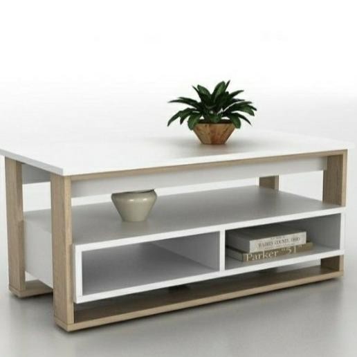 Meja Tamu Informa Gassglow White Putih Meja Ruang Tamu Meja Sofa Larisdagang