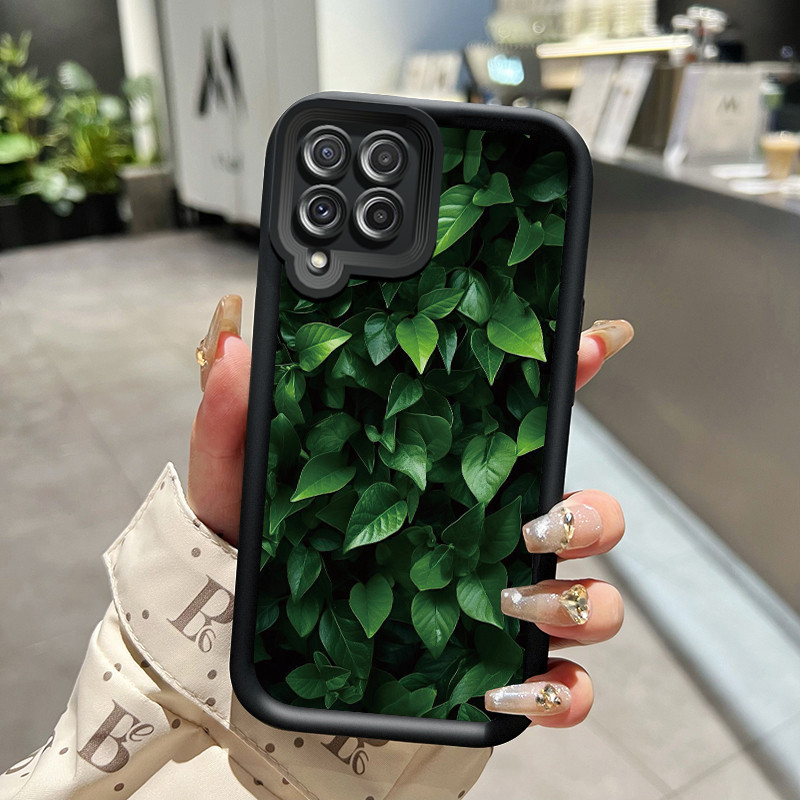 Casing Hp Samsung Galaxy A22 M22 Case Kesing pelindung silikon HP lunak baru casing ponsel pola daun