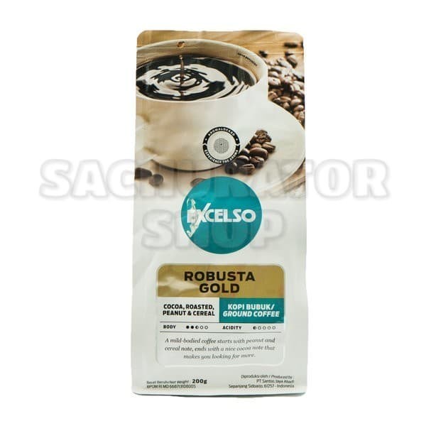 

Kopi Bubuk Excelso Excelco Exselso Exselco Robusta Gold Ground Coffee