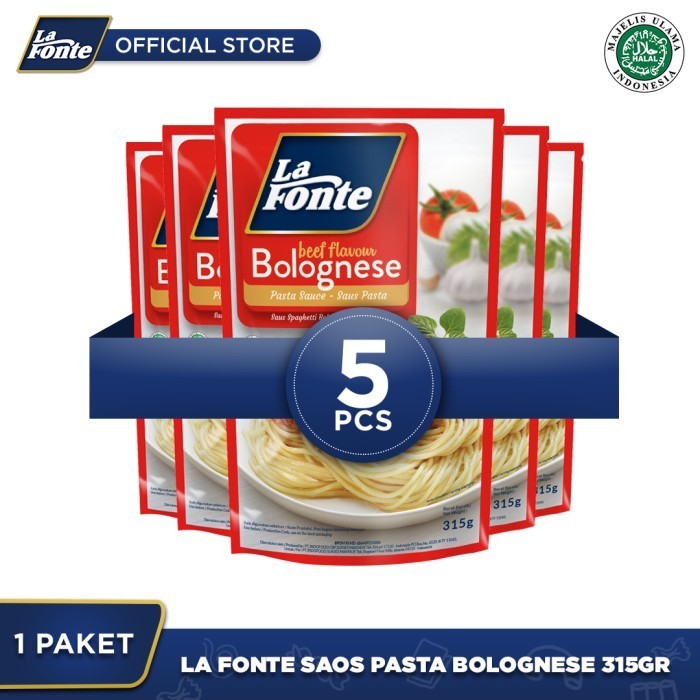 

5 Pcs - La Fonte Saos Pasta Bolognese 315Gr