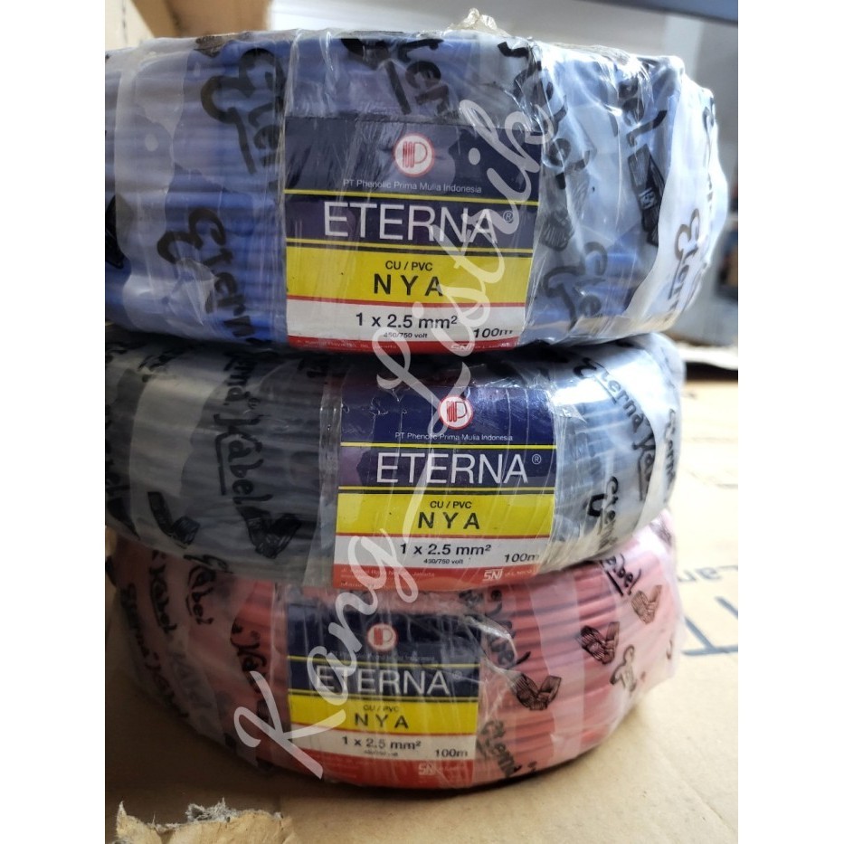 Kabel NYA Eterna 1x2.5 100Mtr / Kabel Tunggal Eterna NYA 1x2.5 100Mtr