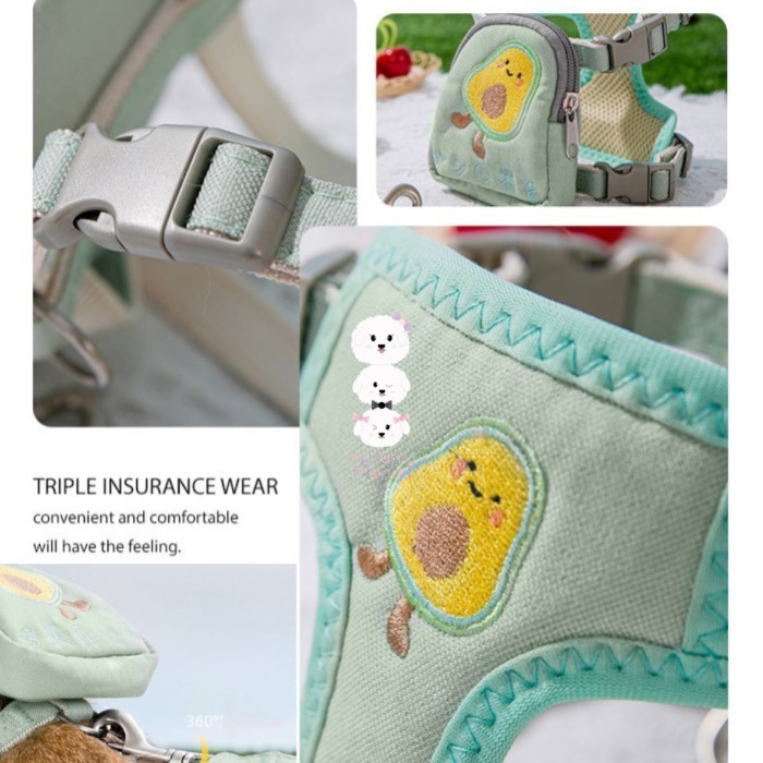 Tali Tuntun Lucu Kucing Anjing Kecil Backpack Harness Cats And Dogs