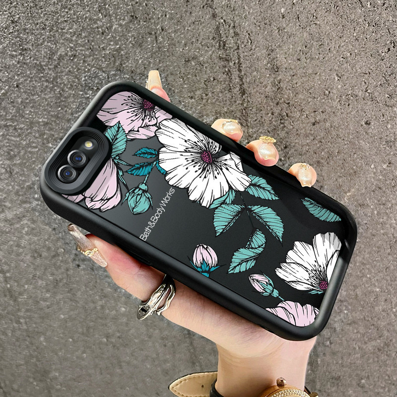 Casing Hp iPhone X Xs Xr Case HP pelindung Casing genggam silikon Softcase desain baru pola Bunga-bu