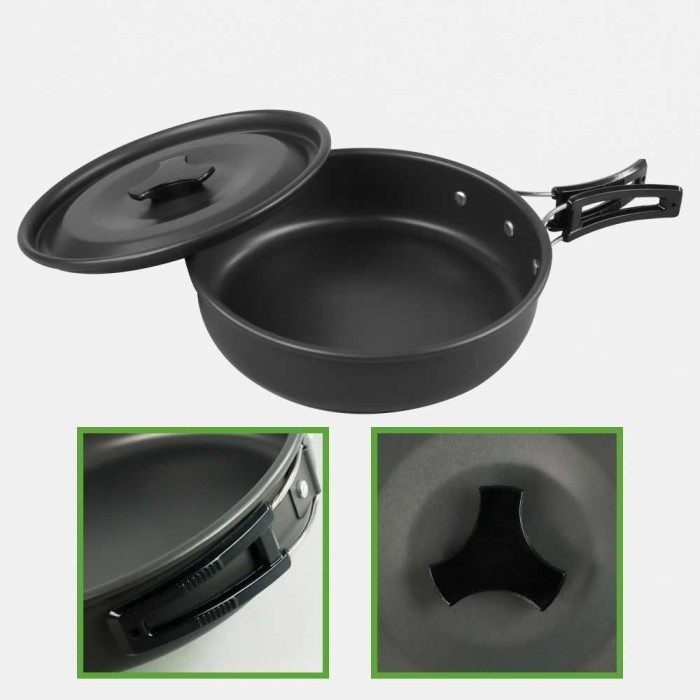 Panci Masak Portable Cooking Set Kompor Teko Camping Outdoor