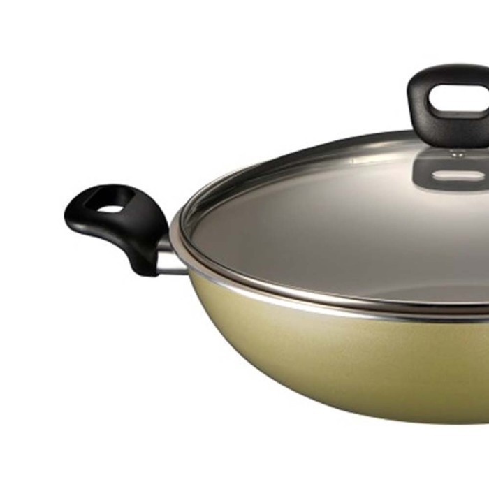 Ace - Krischef 32 Cm Wok Pan Dengan Tutup - Gold