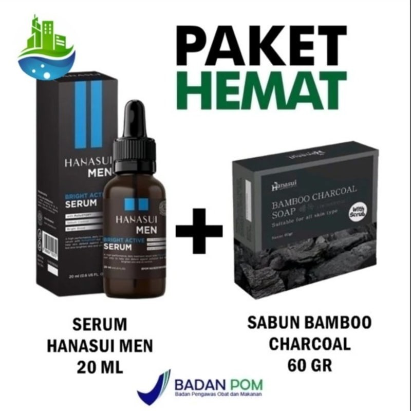 Paket Hemat Hanasui Men Skincare (Serum & Sabun ) 2 in 1 Terlaris