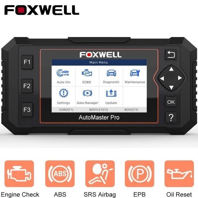 Profesional Foxwell Nt614 Elite Obd2 Scanner Mesin Mobil Abs Srs