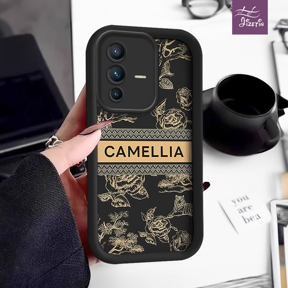 Camellia casing hp bentuk aneh untuk ph vivo v29,v27e,v27 pro,v27,v25e,v25,v23,v15,s12,z5i,s1,s1 pro