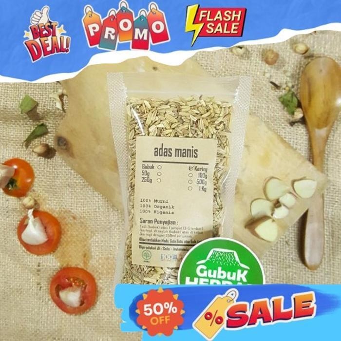 

Adas Manis Kering 100Gr - Pimpinella Anisum - Murni - Jsr - Rempah