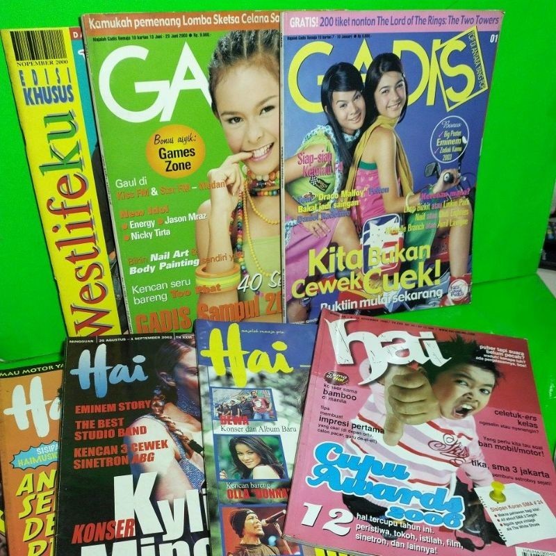 Majalah Remaja Preloved, Urban,  Gadis, Hai, Cosmo girl, Gogirl /Kawanku 2006, 2007