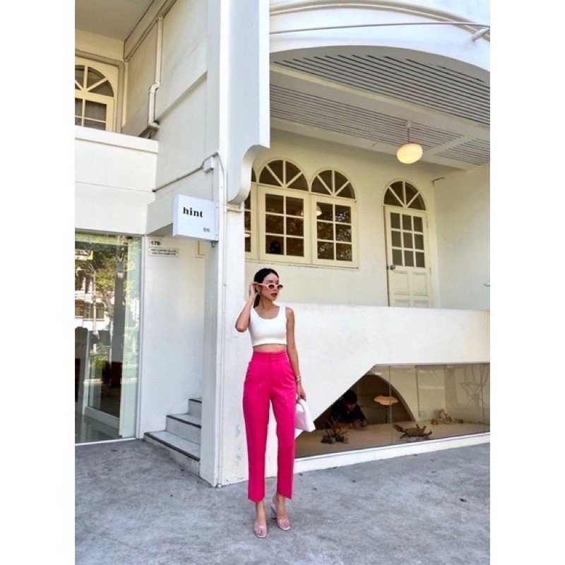 preloved PROMTHONG High waist almost new warna fuschia