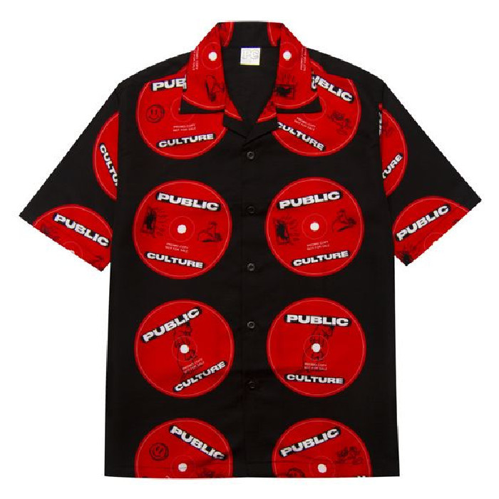 Public Culture - Disk Shirt - Black Red