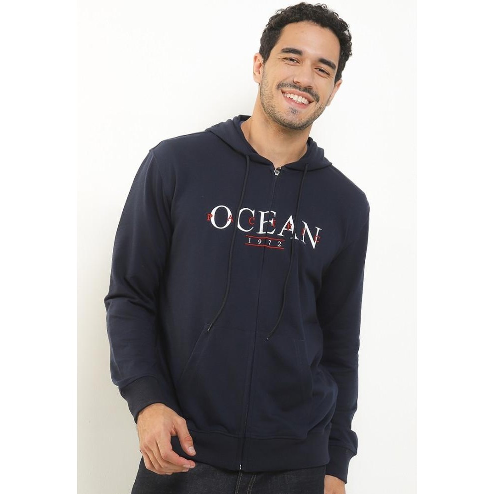 Jacket Hoodie Pria Ocean Pacific Men'S Fashion Navy Laurentofficialy