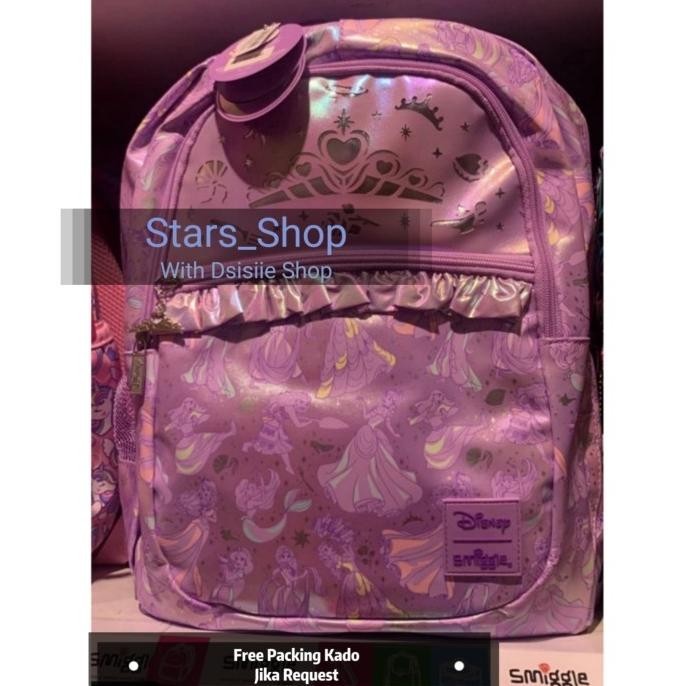 SMIGGLE DISNEY PRINCESS BACKPACK ORIGINAL / TAS RANSEL ANAK RADITPUTRA33