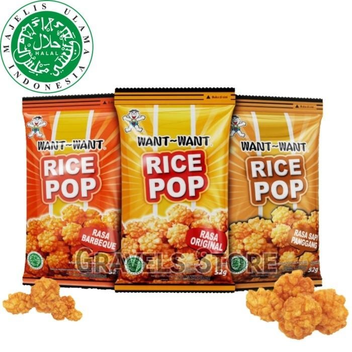 

Want Want Rice Pop Original / Barbecue / Sapi Panggang - Rice Crackers 008