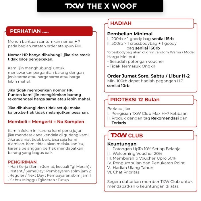 Tas Pinggang Selempang Slempang Water Resistant The X Woof Snhip6