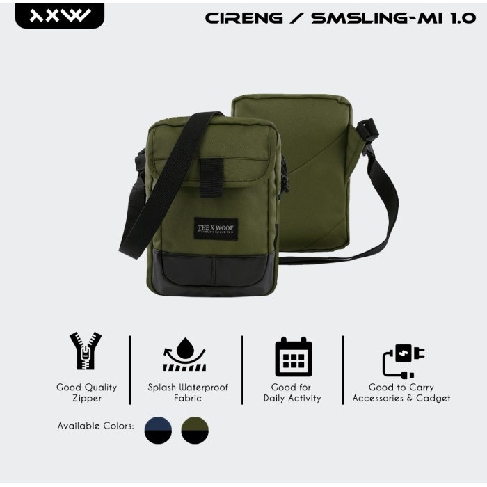 Tas Selempang Pria Water Resistant The X Woof Smslingmi Txwmsm102
