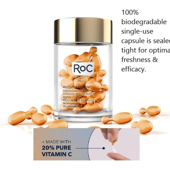 RoC Skincare MULTI CORREXION Revive Glow Vitamin C 20% Serum Capsules ___maxie