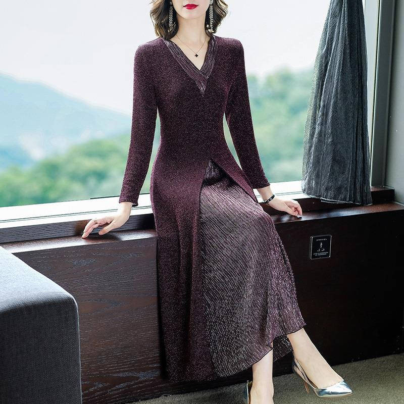 Longdress wanita lengan panjang / gaun pesta model panjang  gaun