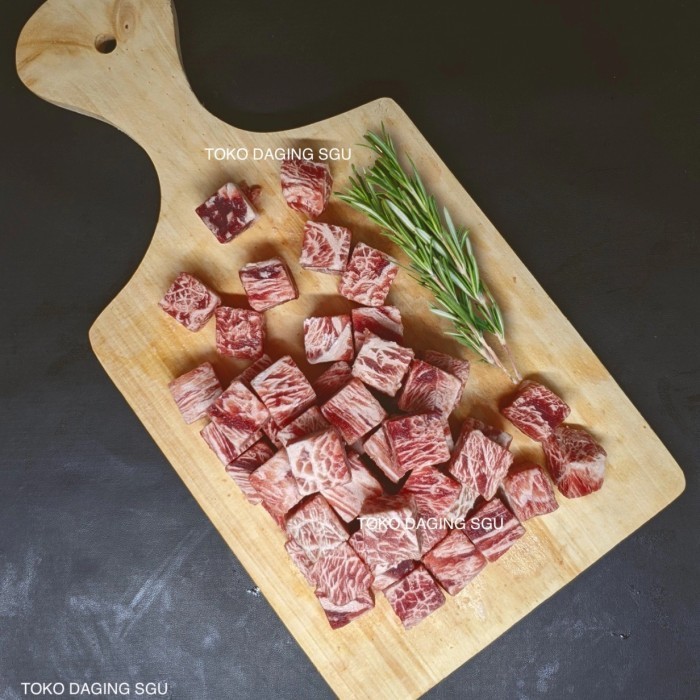 

Ayala - Beef Wagyu Saikoro Meltique / Steak Daging Sapi Wagyu Meltik