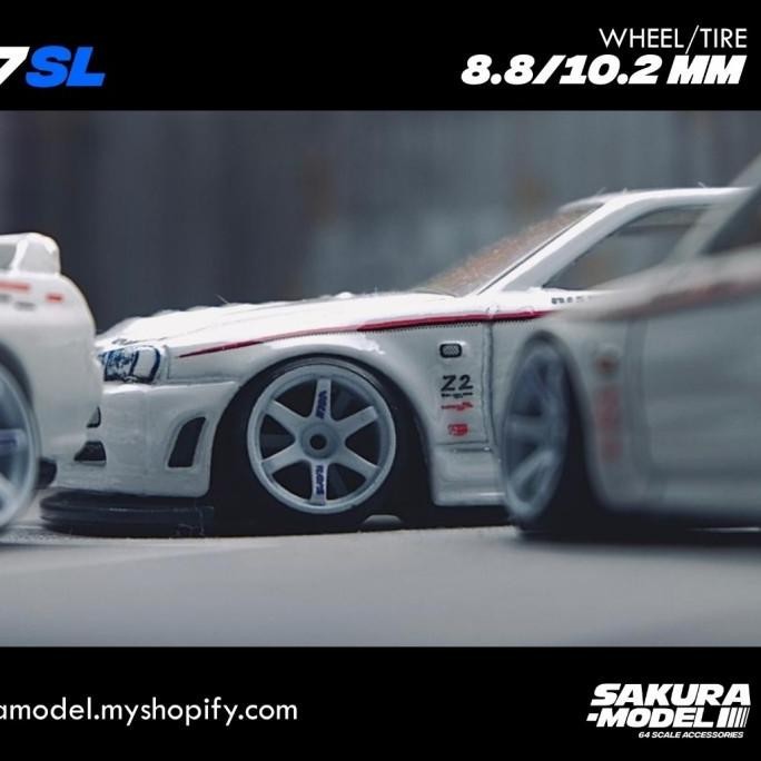 Ban Karet diecast Sakura Model TE37 SL white tampo Rays