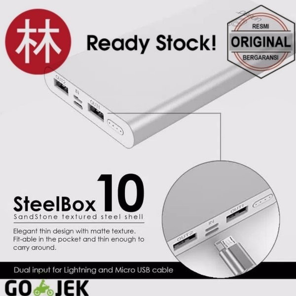 Uneed Steelbox 10 Upb213 Powerbank 10000Mah