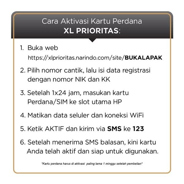 Kartu Perdana Xl Prioritas Platinum Unlimited Fup 100Gb - 1 Bulan