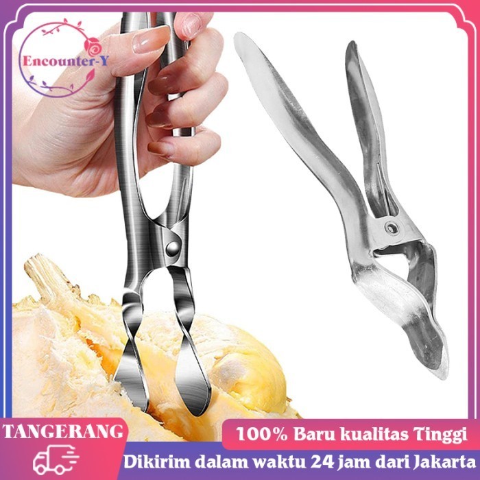 Stainless Alat Pembuka Durian Klip Pembuka Durian Tang Pengupas Durian