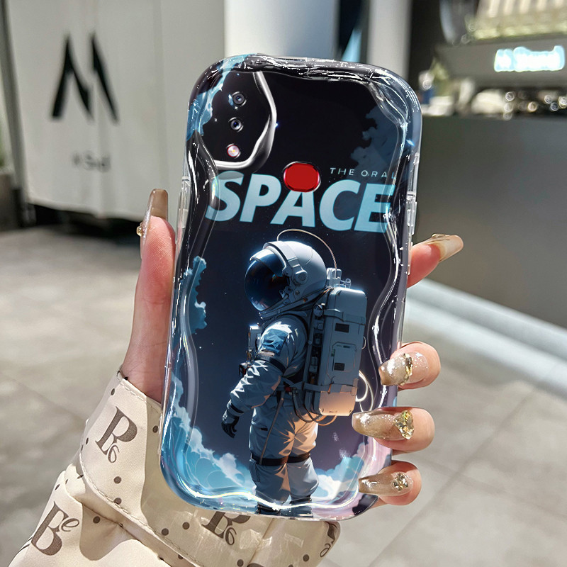 Casing Hp Samsung Galaxy A10s M01s Case Astronot NASA imut pola pasangan Kesing ponsel baru Softcase