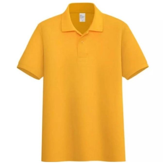 Kaos polo shirt polos | kaos kerah pria seragam polos kuning gold picardmikeithtu