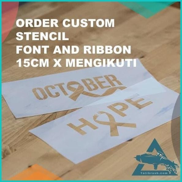 

Custom stencil font ribbon 2 design 19F3B2024 suku cadang