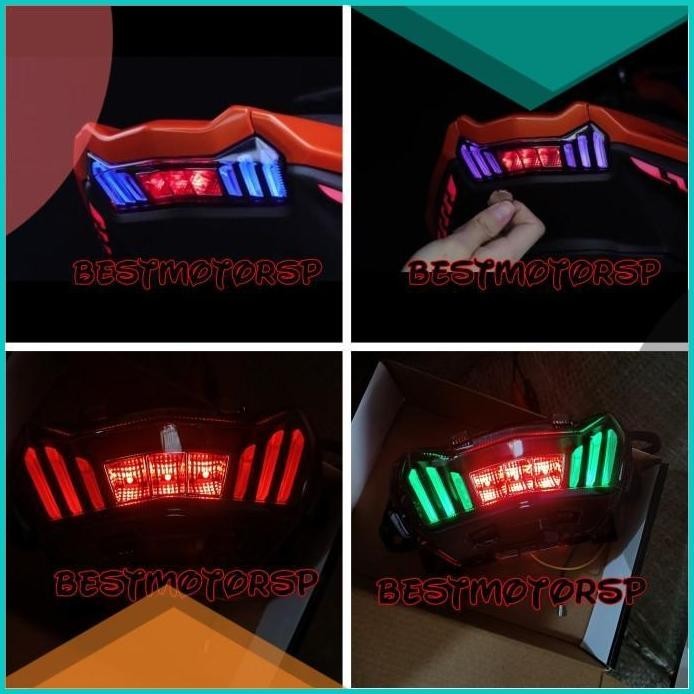 Stoplamp Aerox new Connected shark power Lampu stop LED Aerox new RGB