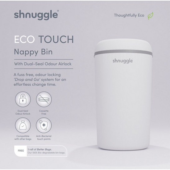Shnuggle Eco Touch Nappy Bin - Tempat Sampah Popok Diapers Trash Can