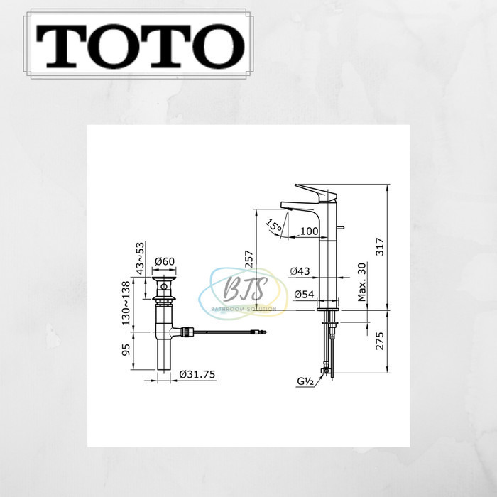 Kran/Keran Air Toto Tx116Lrsn/Tx 116 Lrsn/Tx 116Lrsn/Tx116 Lrsn/Tx116L