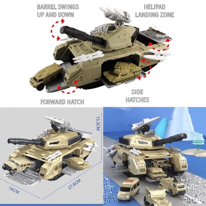 

Mainan Pesat Militer Transport Ailane Militery Truck Car Toy