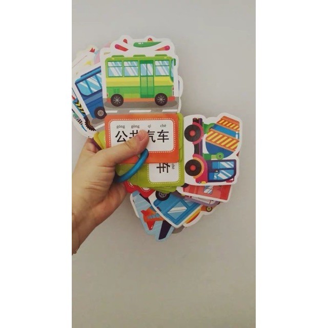 

Flash Card Mandarin English Pinyin - Colorful Flashcard - Kartu