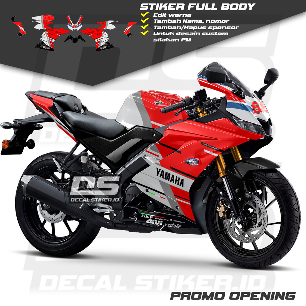 Decal R15 V3 Full Body Keren Stiker R15 V3 Full Body Keren Striping R15 V3 Terbaru Decal R15 V3 Full
