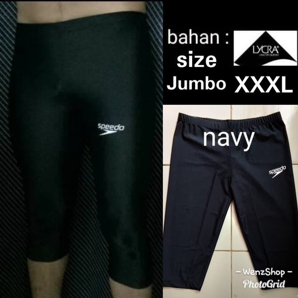 Celana Renang Pria Speedo Pendek Polos bawah lutut betis size besar XXXL