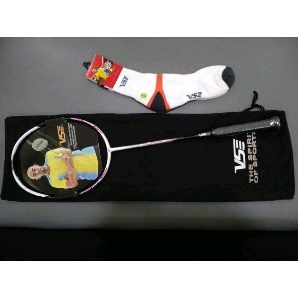 Raket Badminton VSE Sonic I-Force - 35 Lbs Bonus Kaos Kaki