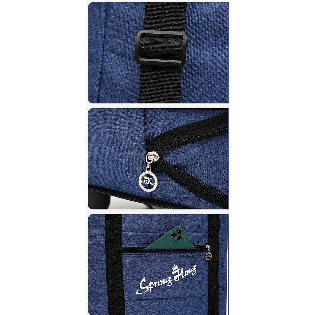 Organizer Tas Travel Lipat Mudik Besar, Tas Besar Belanja Dengan Roda