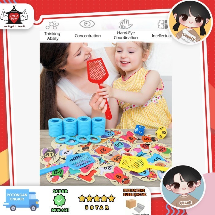 Mainan Sht St Words, Mainan Edukasi Belajar Baca Tepuk Lalat