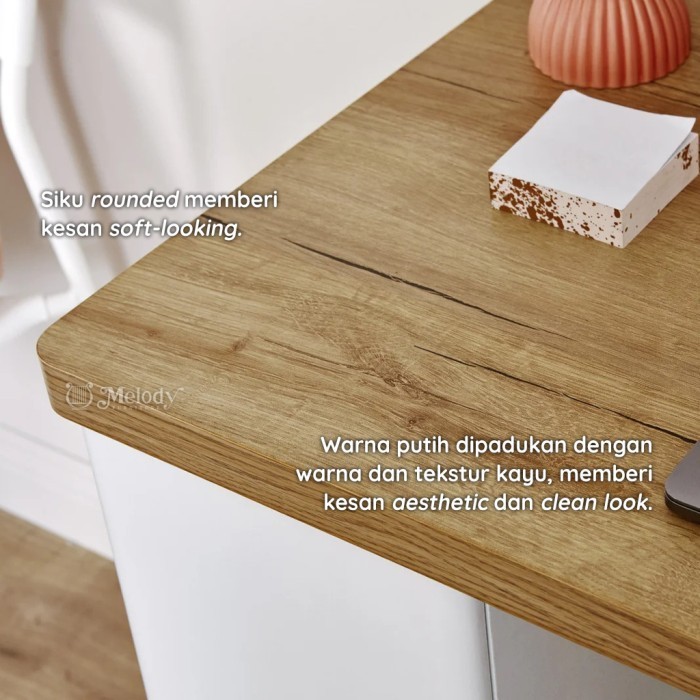 Melody Furniture Meja Kerja Meja Belajar Meja L Libre 127 E