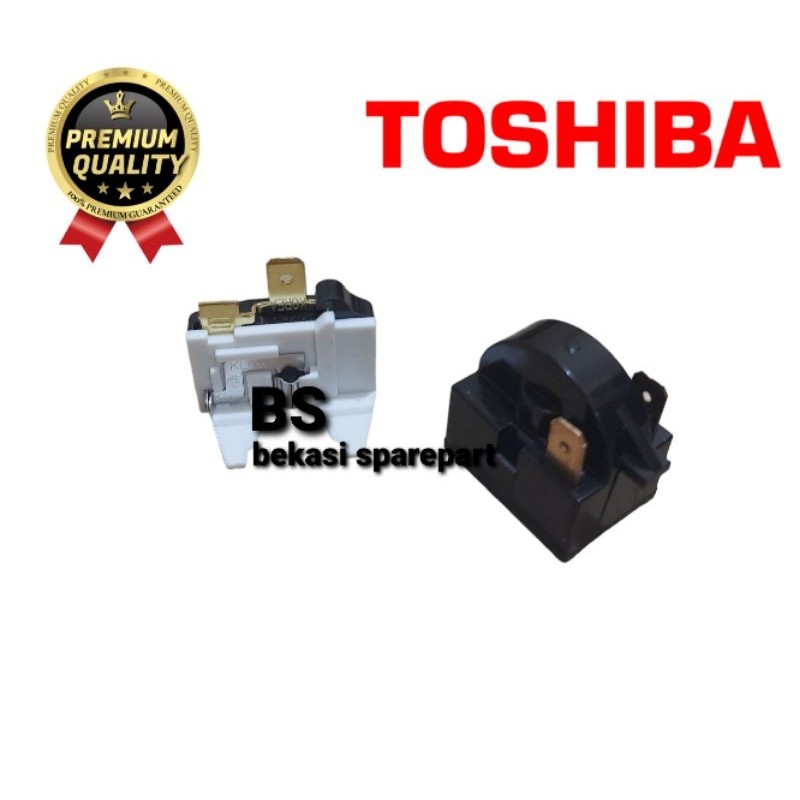 Relay Pin 2 + Overload Kulkas Toshiba 1 pintu / 2 pintu