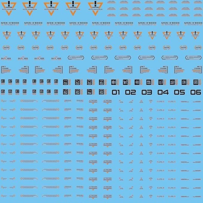 

Water Decal universal gunpla gundam mokit 1/100 MG
