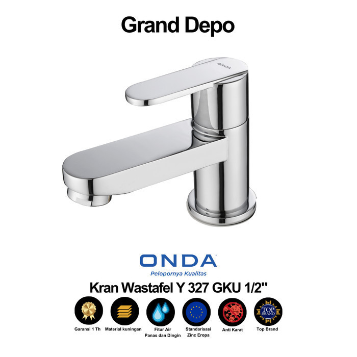 Onda Kran Wastafel Y 327 GKU 1/2" / Kran Wastafel Onda / Kran Air Onda